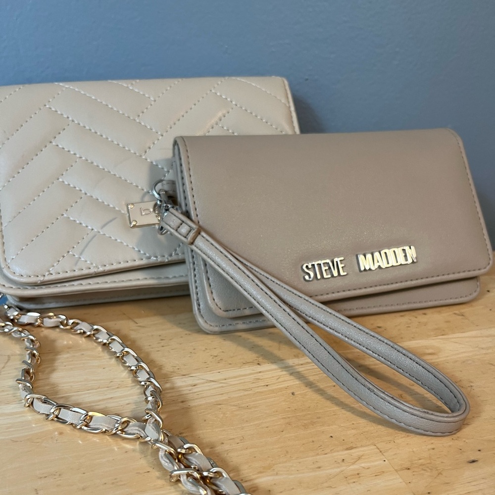 Steve Madden wristlet and Bebe crossbody